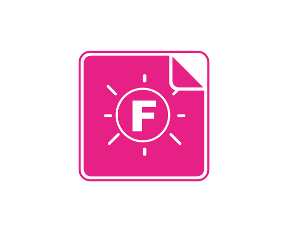 Fluo roze sticker